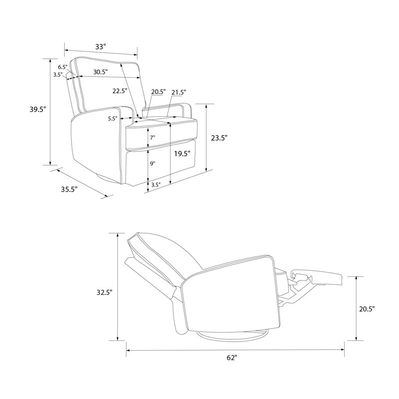 Mack & Milo™ Abingdon Upholstered Swivel Reclining Glider & Reviews